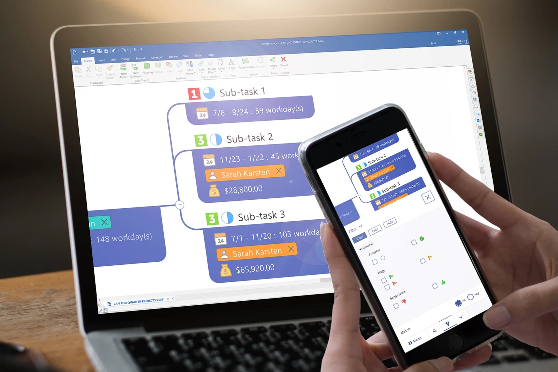 Bild visualisiert den Blog-Beitrag Neue Versionen - MindManager Windows 2022 und MindManager Mac 14 Bild visualisiert den Blog-Beitrag Neue Versionen - MindManager Windows 2022 und MindManager Mac 14